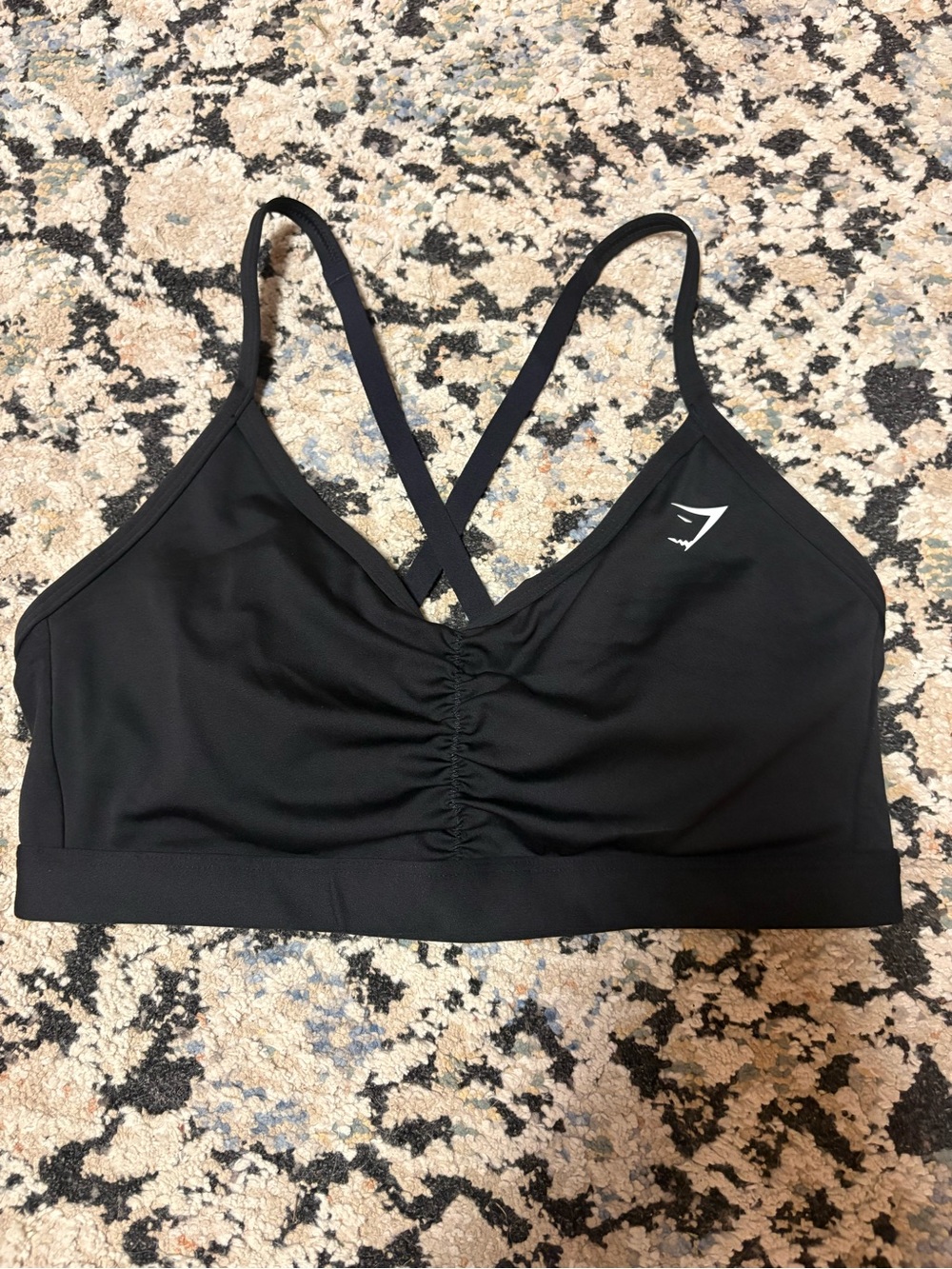 Gymshark Black Crossback Lightweight Sports Bra